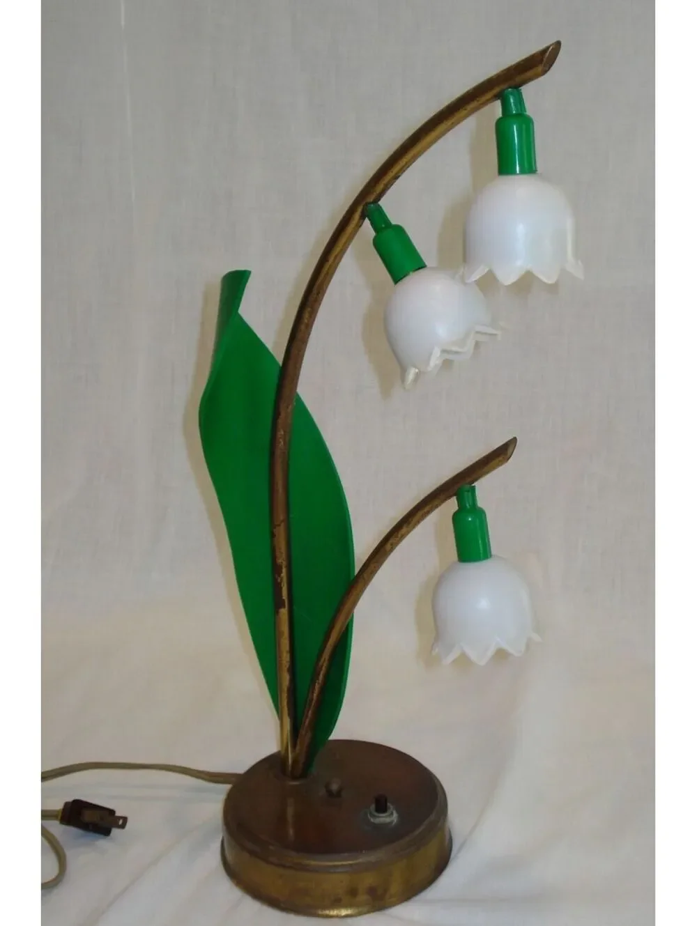 Vintage 1940's Lily of the Valley Table Lamp by Astro Lamps of Hollywood, CA